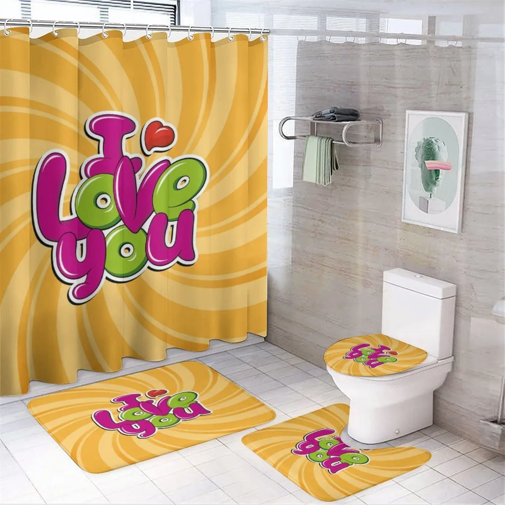Vivid Colored Groovy — 4-Piece Bathroom Set preview
