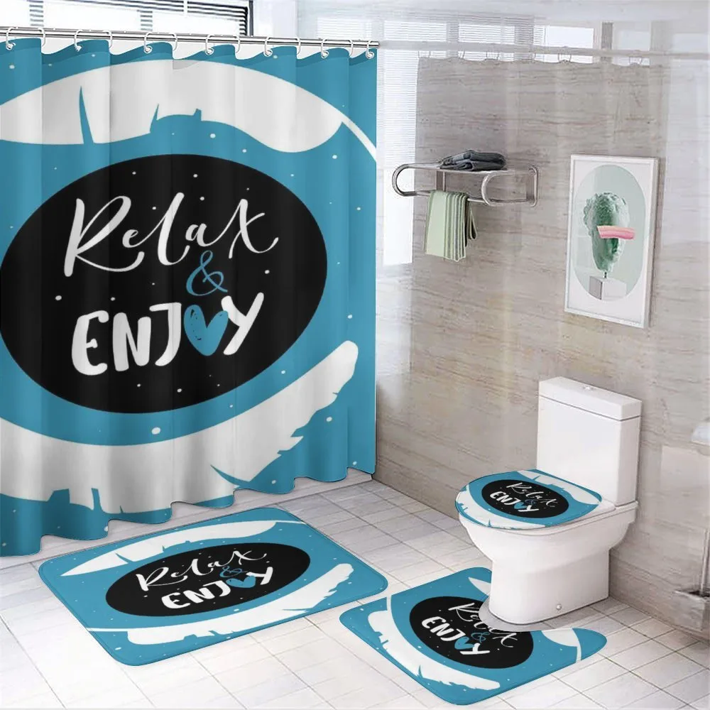 Cartoon Art Relax and Enjoy — 4-Piece Bathroom Set preview