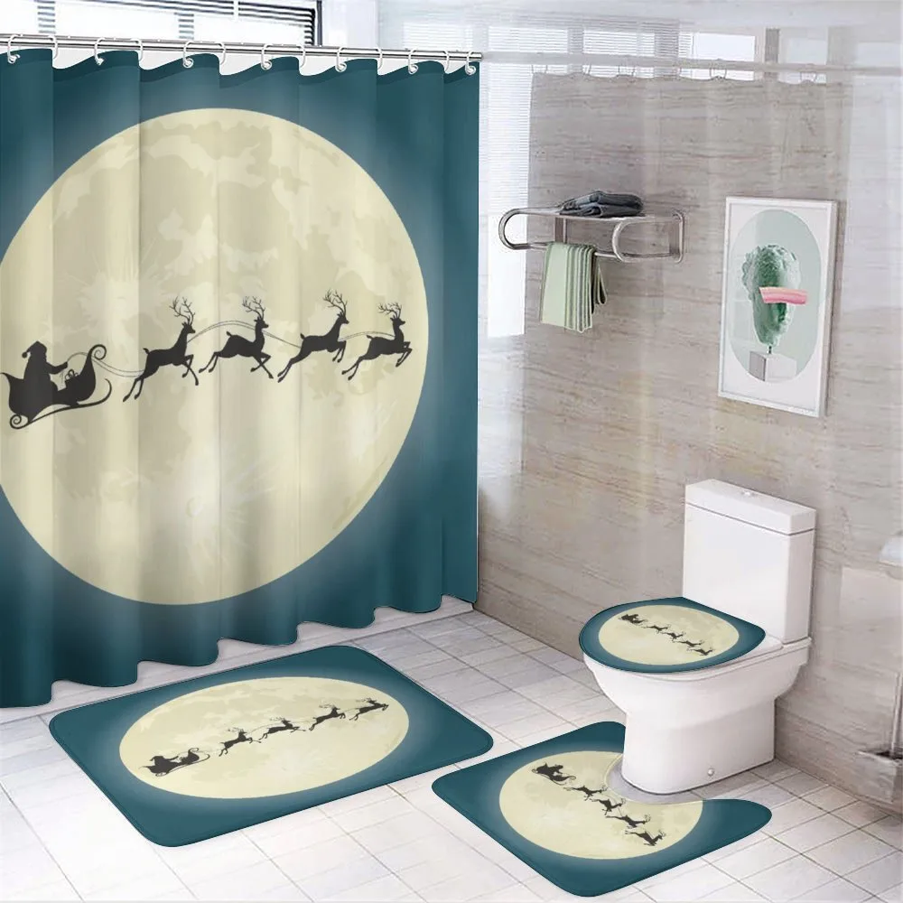 Santa Claus Silhouette — 4-Piece Bathroom Set preview