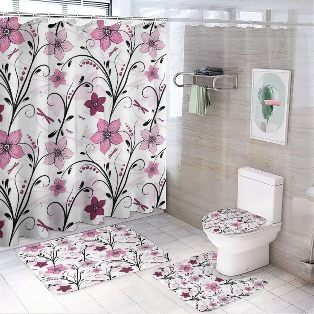 Shabby Plant Florets — 4-Piece Bathroom Set preview