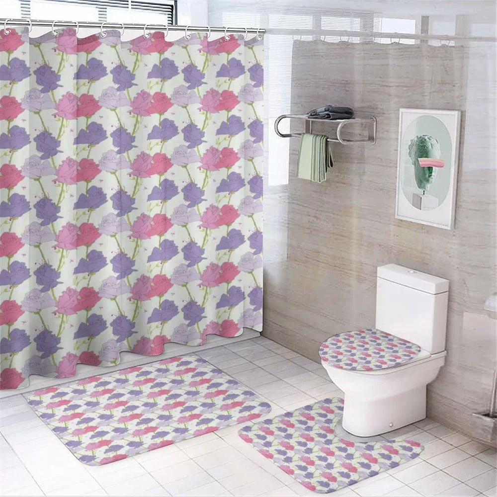 Spring Rose Garden — 4-Piece Bathroom Set preview