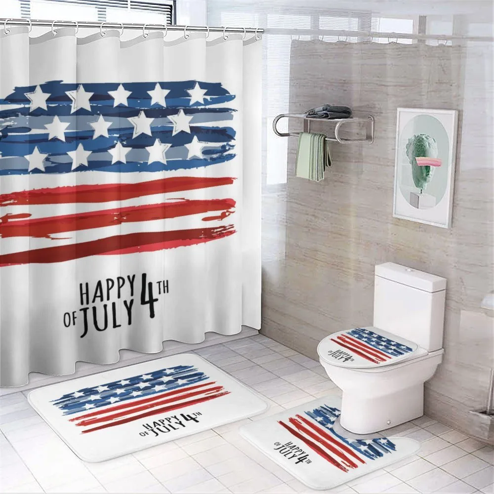 US Flag — 4-Piece Bathroom Set preview