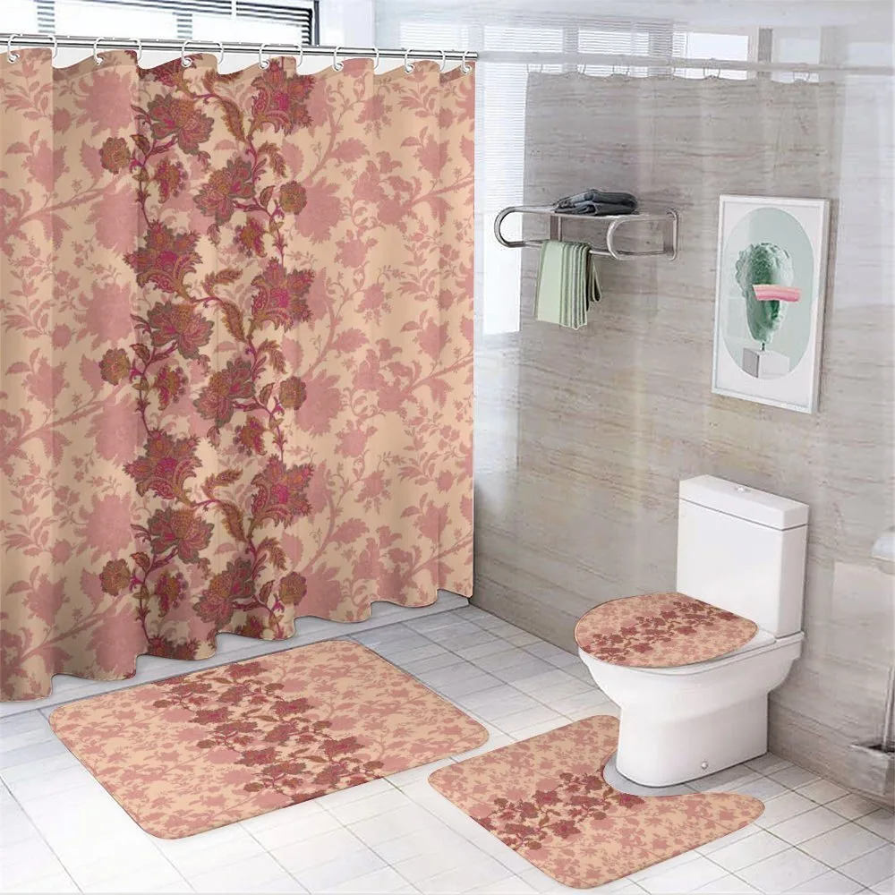 Vibrant Boho Flowers — 4-Piece Bathroom Set preview
