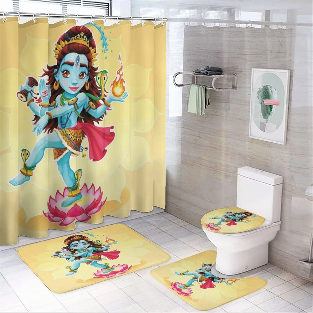 Cartoon Eastern Figure — 4-Piece Bathroom Set preview