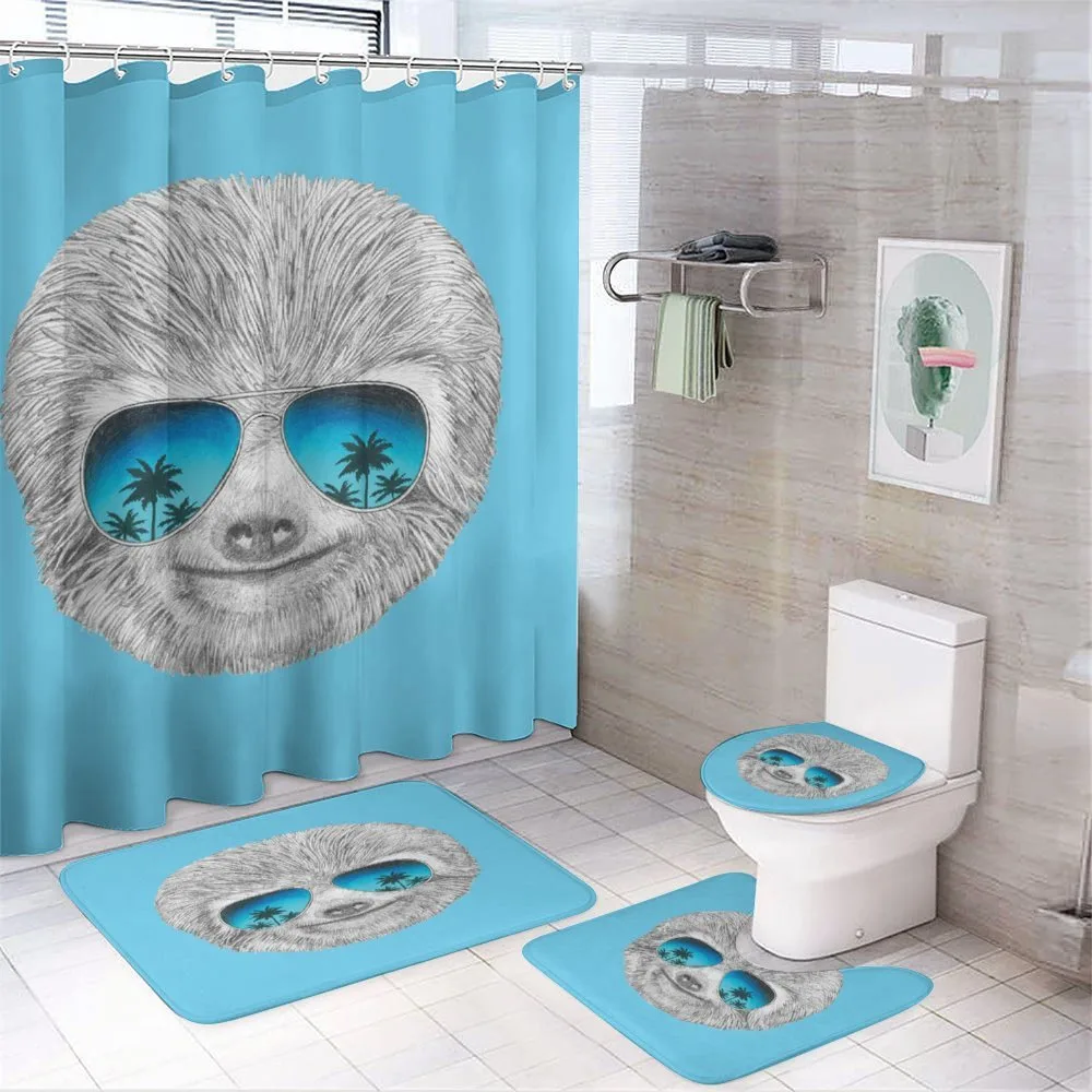 Hawaiian Beach Hipster 4-Piece Bathroom Set product video