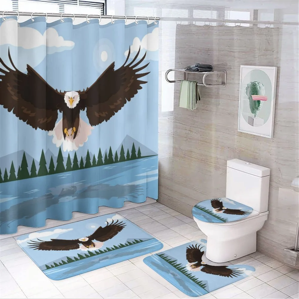 Landscape Illustration Art — 4-Piece Bathroom Set preview