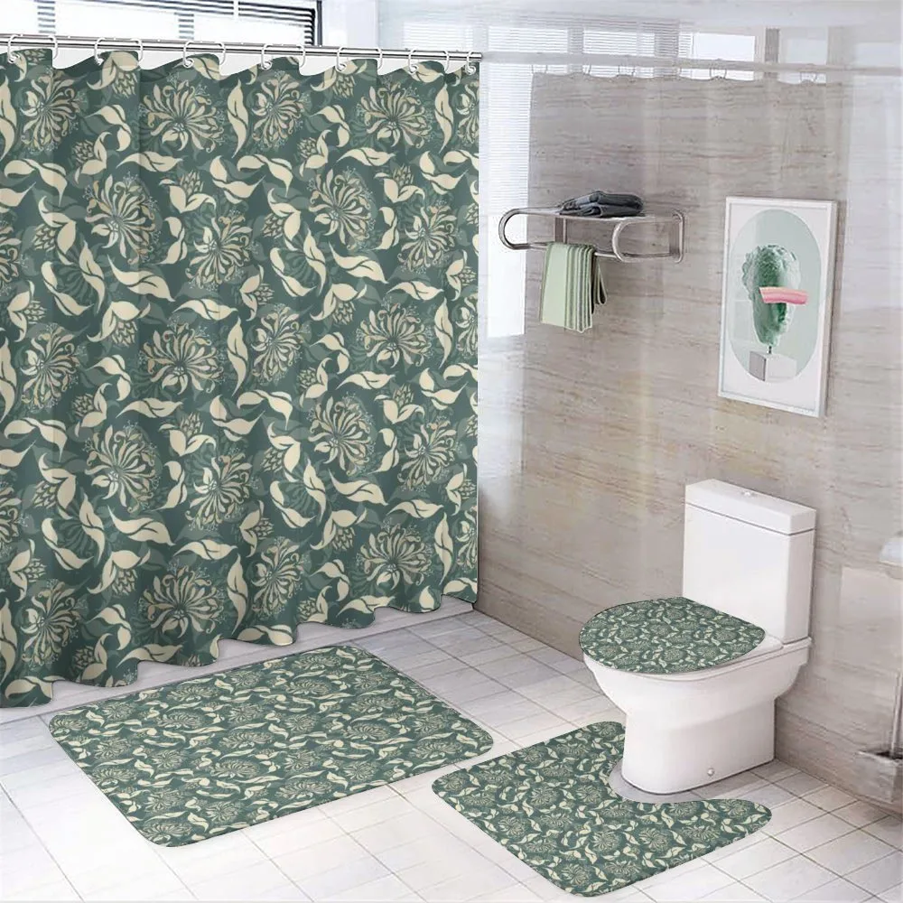 Ornamental Buds Blooms — 4-Piece Bathroom Set preview