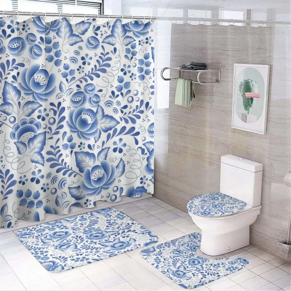 Porcelain Pattern — 4-Piece Bathroom Set preview