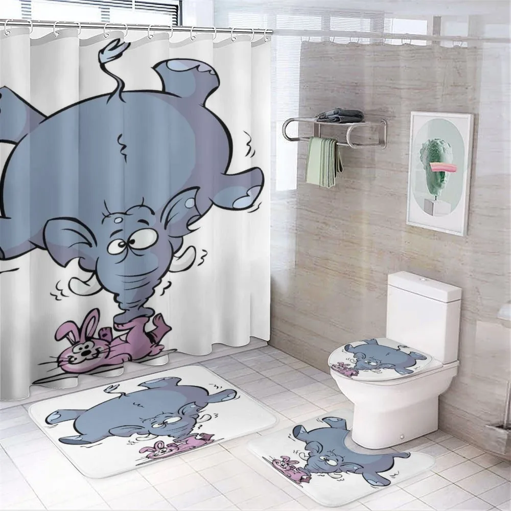 Rabbit Mascot Animal — 4-Piece Bathroom Set preview