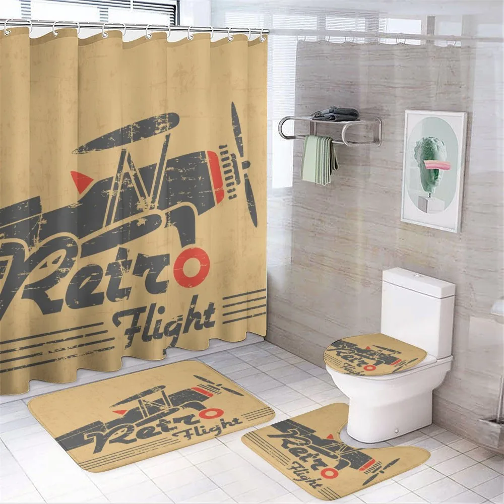 Retro Emblem — 4-Piece Bathroom Set preview