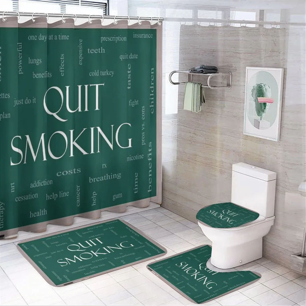 Smoking Message Blackboard — 4-Piece Bathroom Set preview
