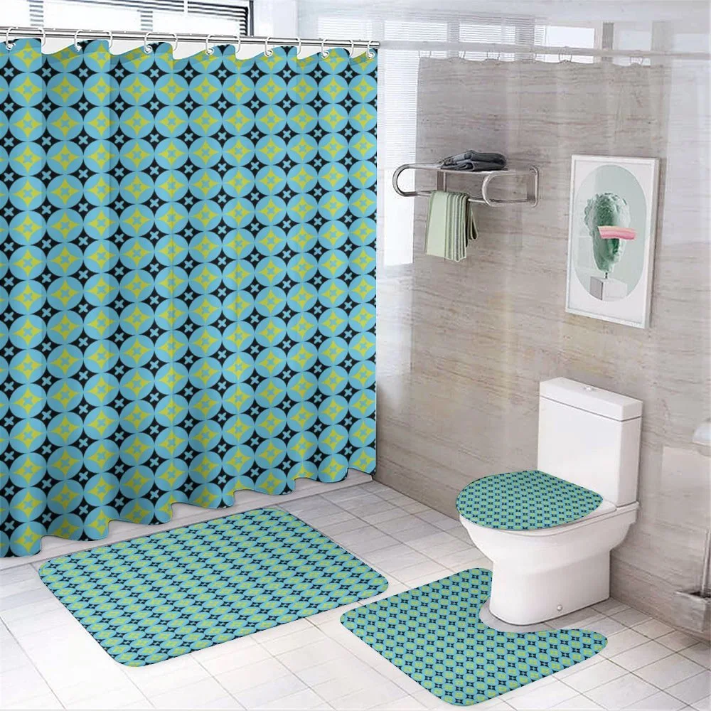 Stars Vivid Circles — 4-Piece Bathroom Set preview