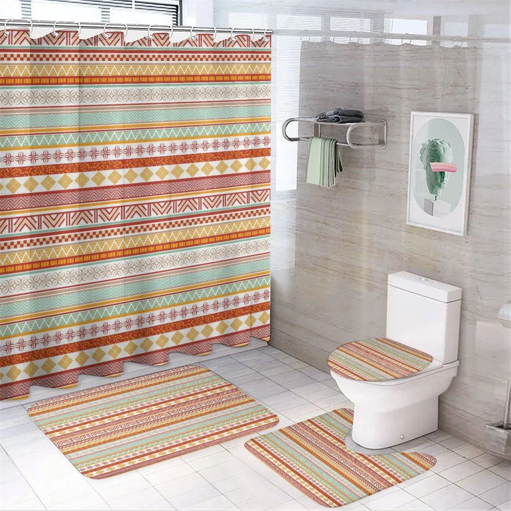 Striped with Art — 4-Piece Bathroom Set preview