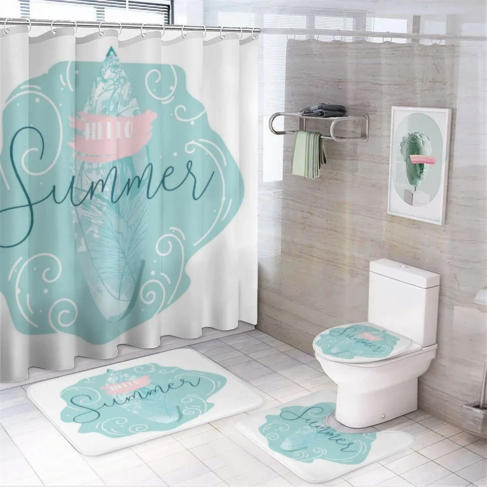 Surfboard Abstract Sea — 4-Piece Bathroom Set preview