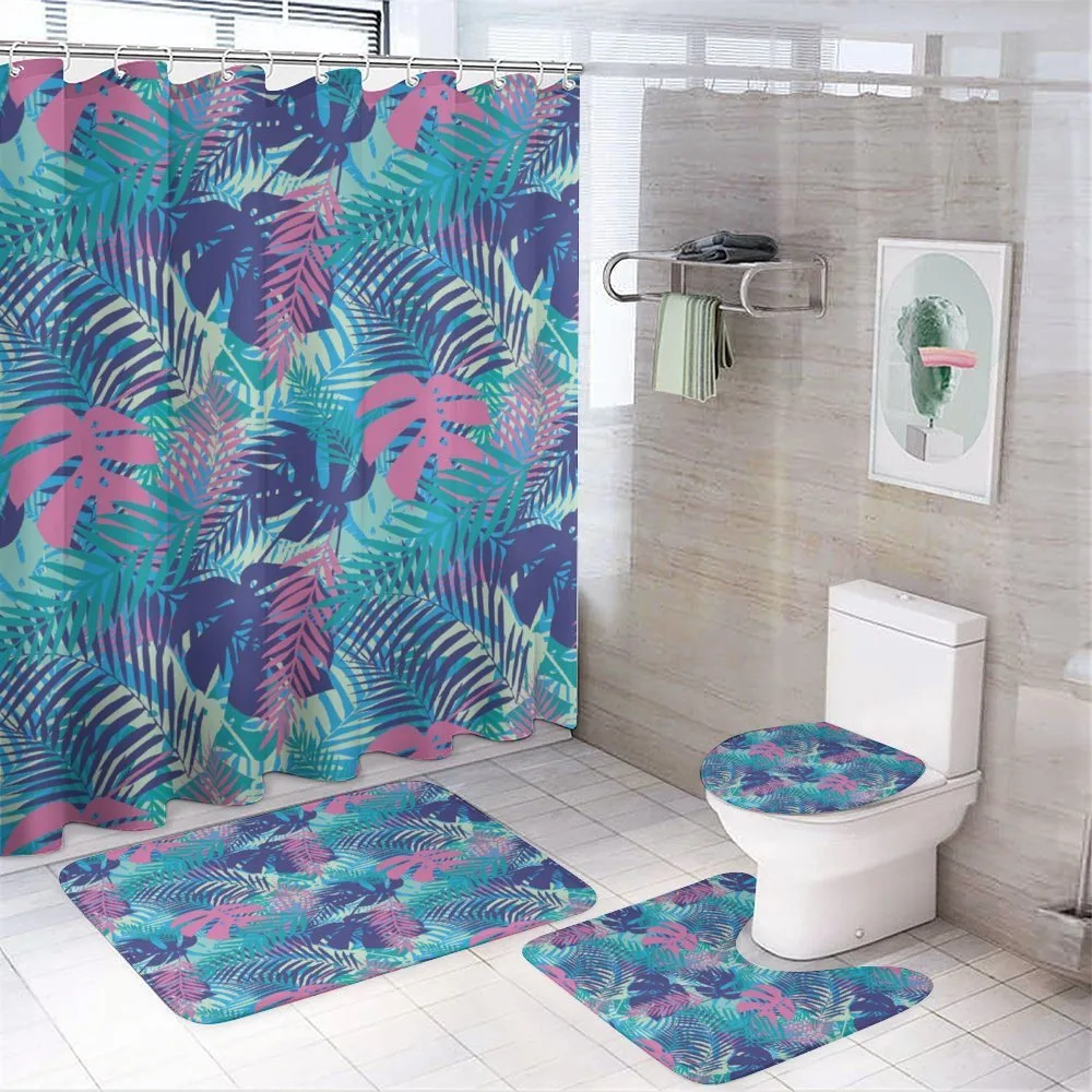 Vivid Colored Island Flora — 4-Piece Bathroom Set preview