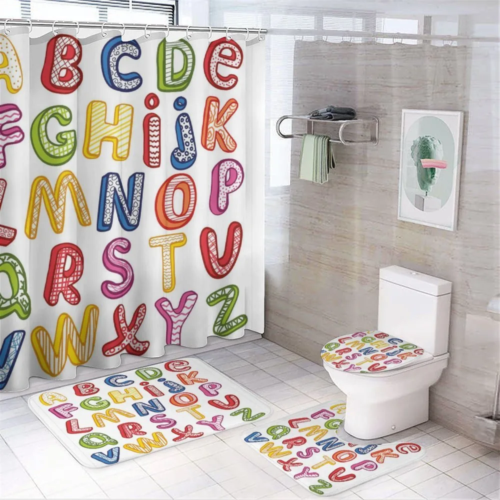 3D Letters ABC — 4-Piece Bathroom Set preview
