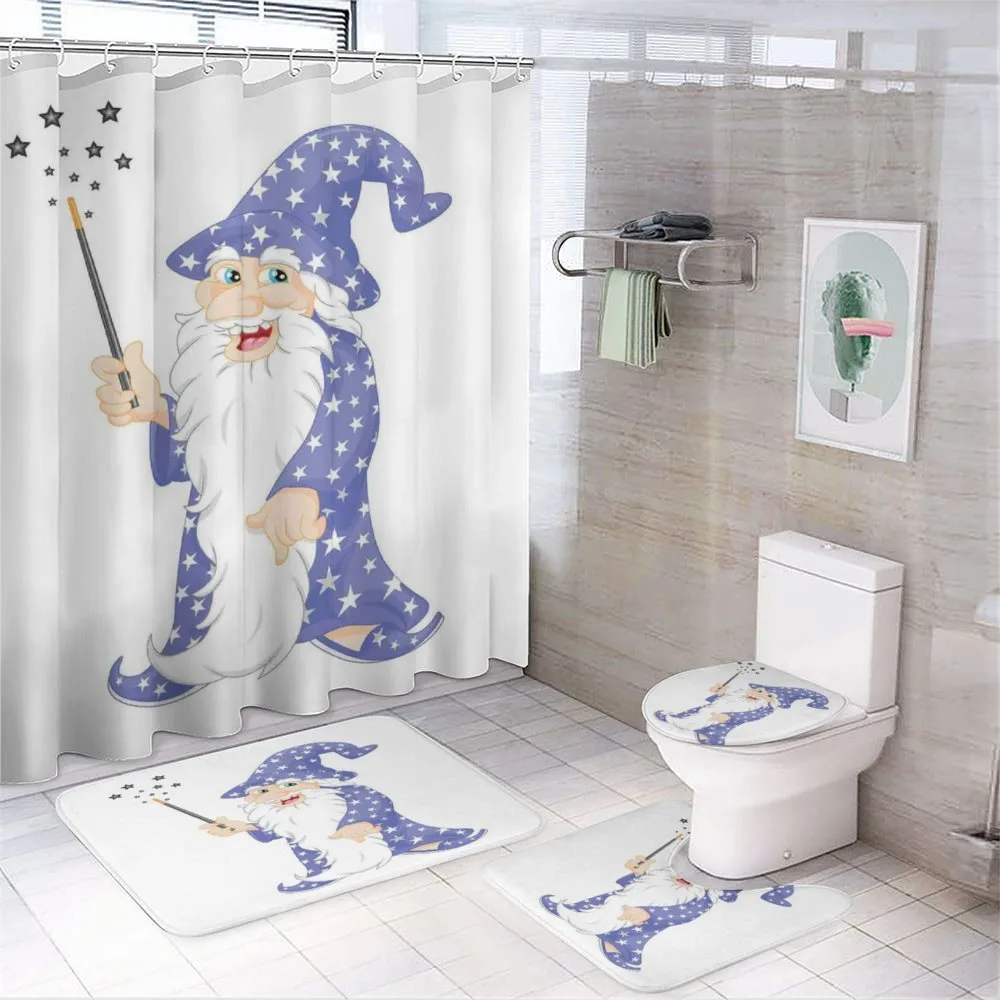 Laughing Old Magician — 4-Piece Bathroom Set preview