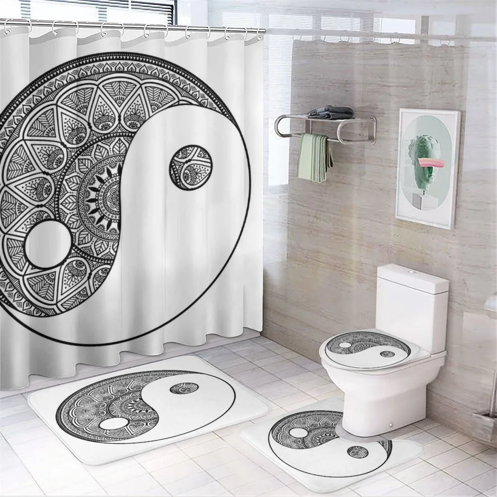 Traditional Ying Yang Sign — 4-Piece Bathroom Set preview