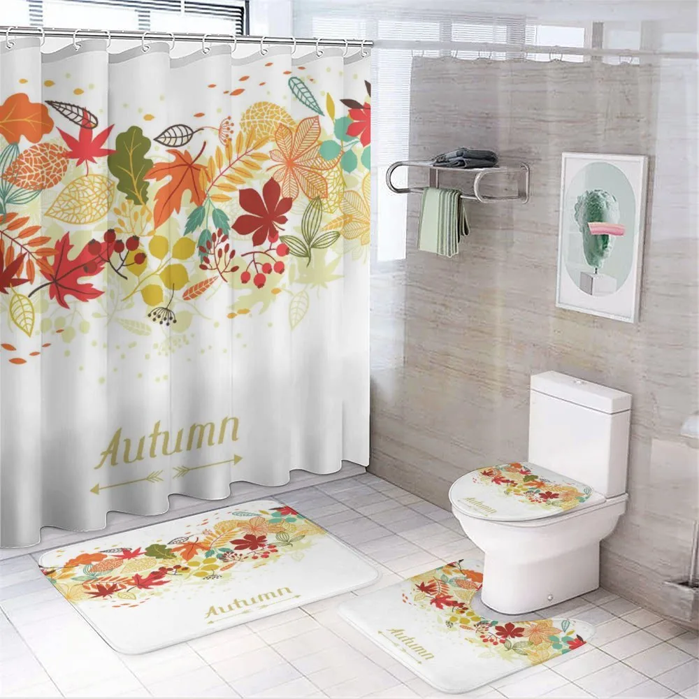 Autumn Leaves Border — 4-Piece Bathroom Set preview