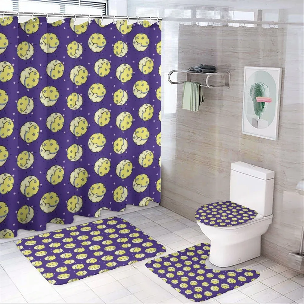 Crescent Moon in Sky Stars — 4-Piece Bathroom Set preview