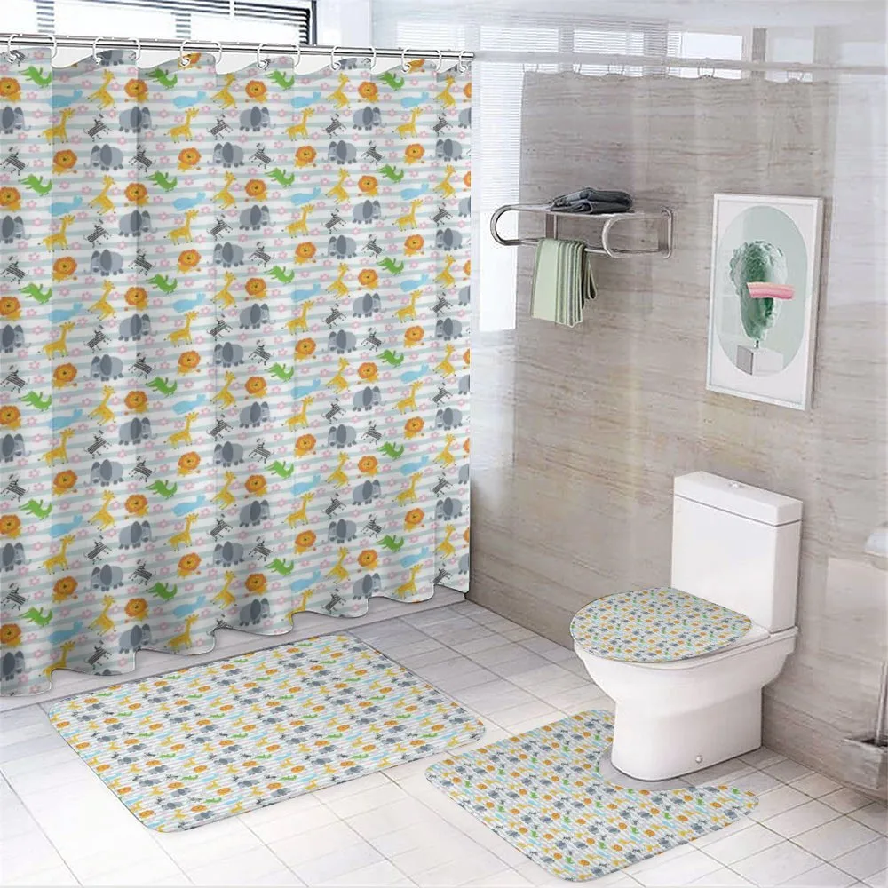 Friendly Zoo Characters — 4-Piece Bathroom Set preview