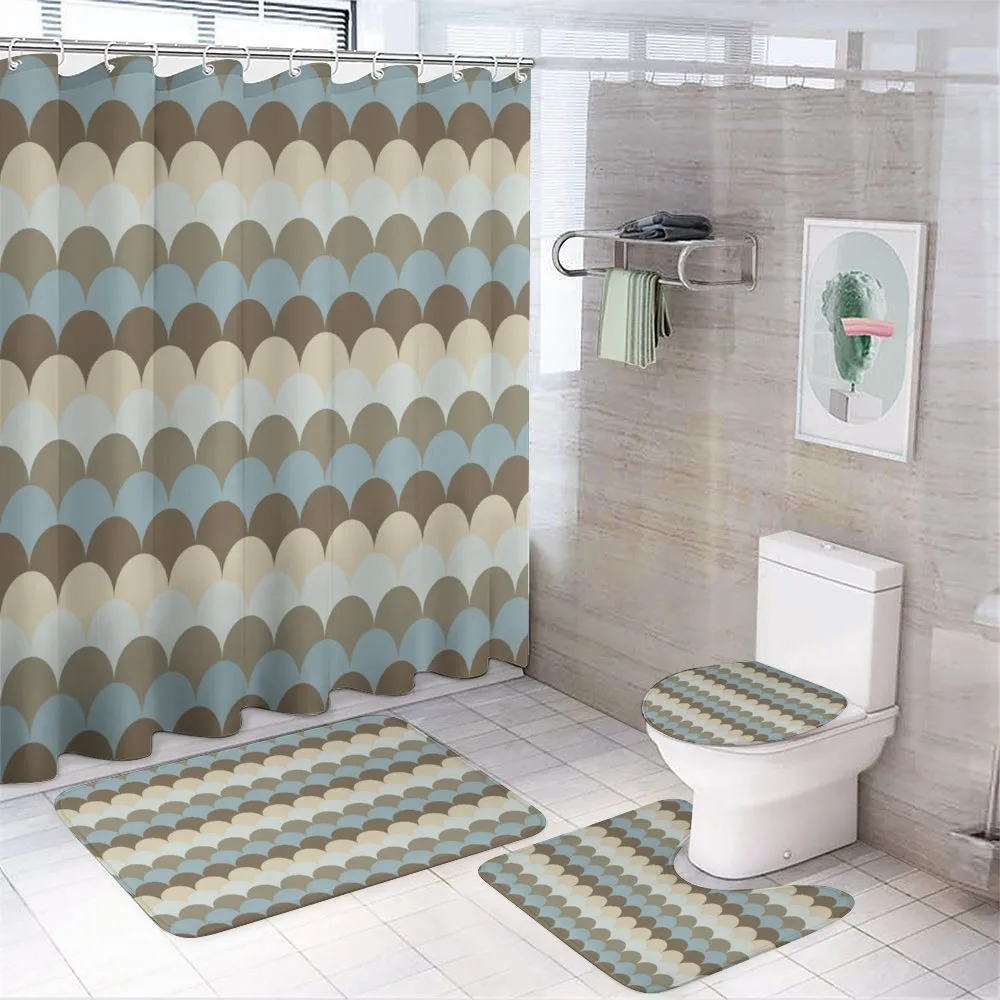 Half Circle Waves — 4-Piece Bathroom Set preview