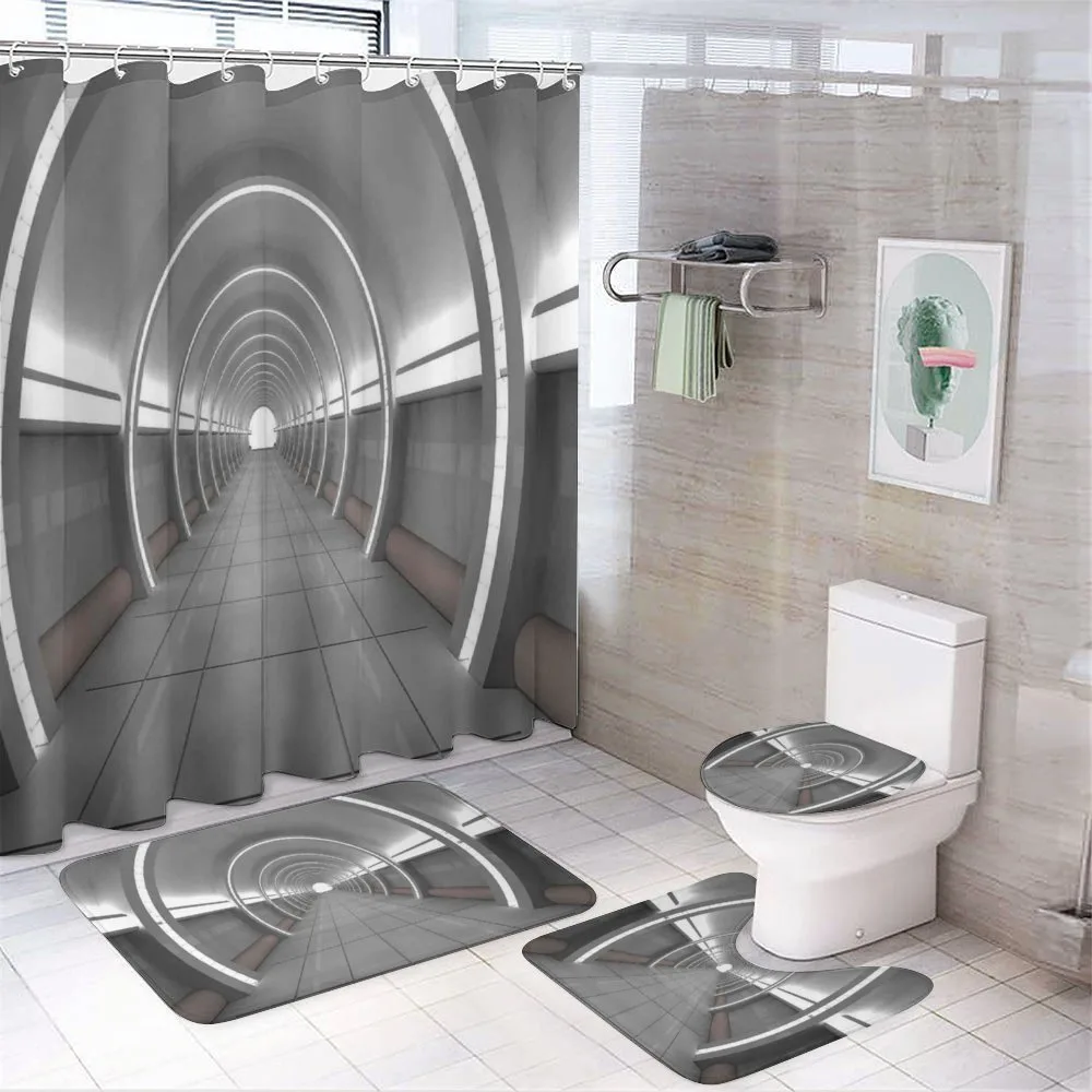 Oval Alien Life Cosmos — 4-Piece Bathroom Set preview