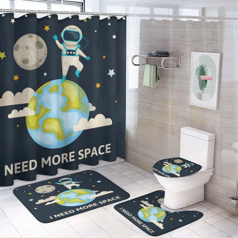 Spaceman Planet Earth — 4-Piece Bathroom Set preview