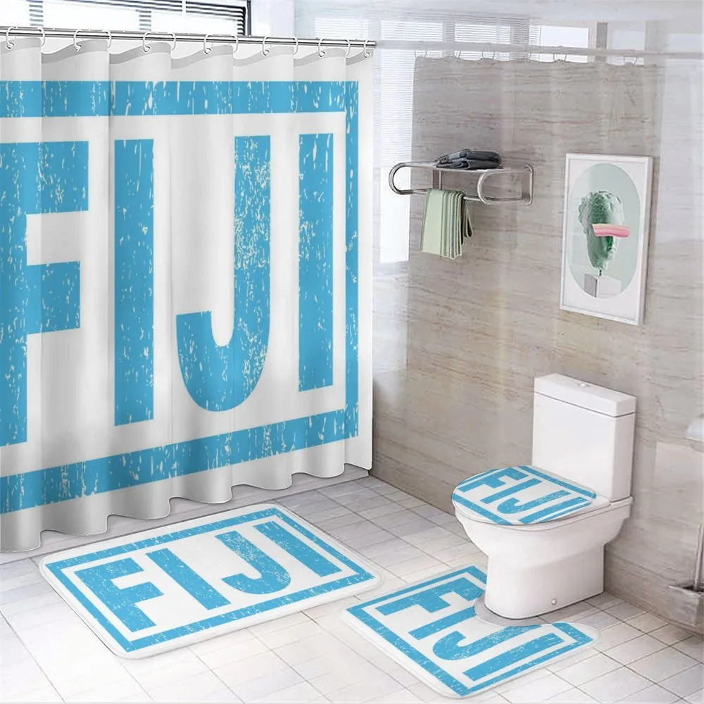 Big Bold Grunge Style Wording — 4-Piece Bathroom Set preview