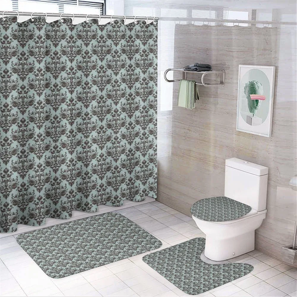 Damask Shapes Motif — 4-Piece Bathroom Set preview