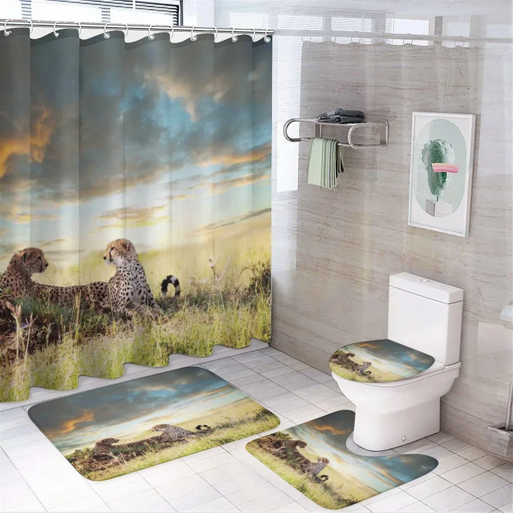 Dangerous Cheetahs in Africa — 4-Piece Bathroom Set preview