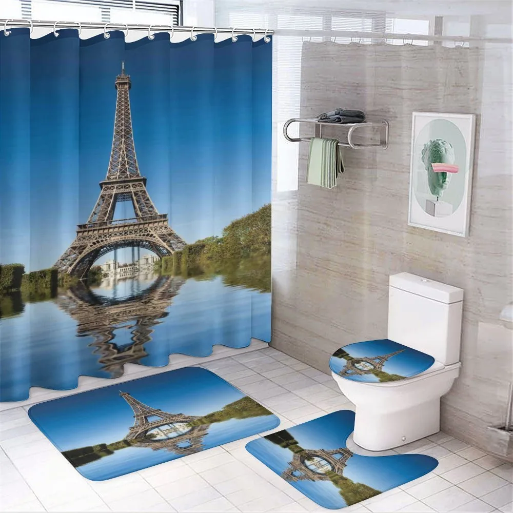 Eiffel Water Reflection — 4-Piece Bathroom Set preview