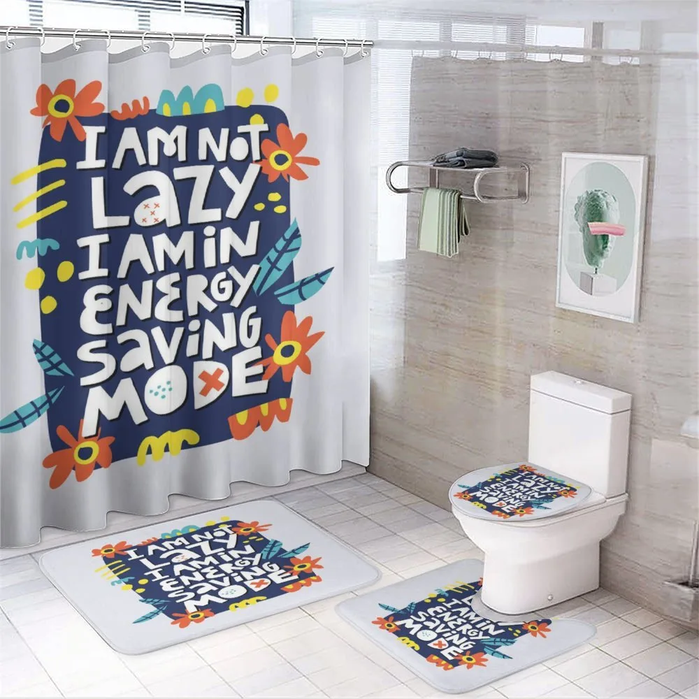 Flowers Leaves Energy — 4-Piece Bathroom Set preview