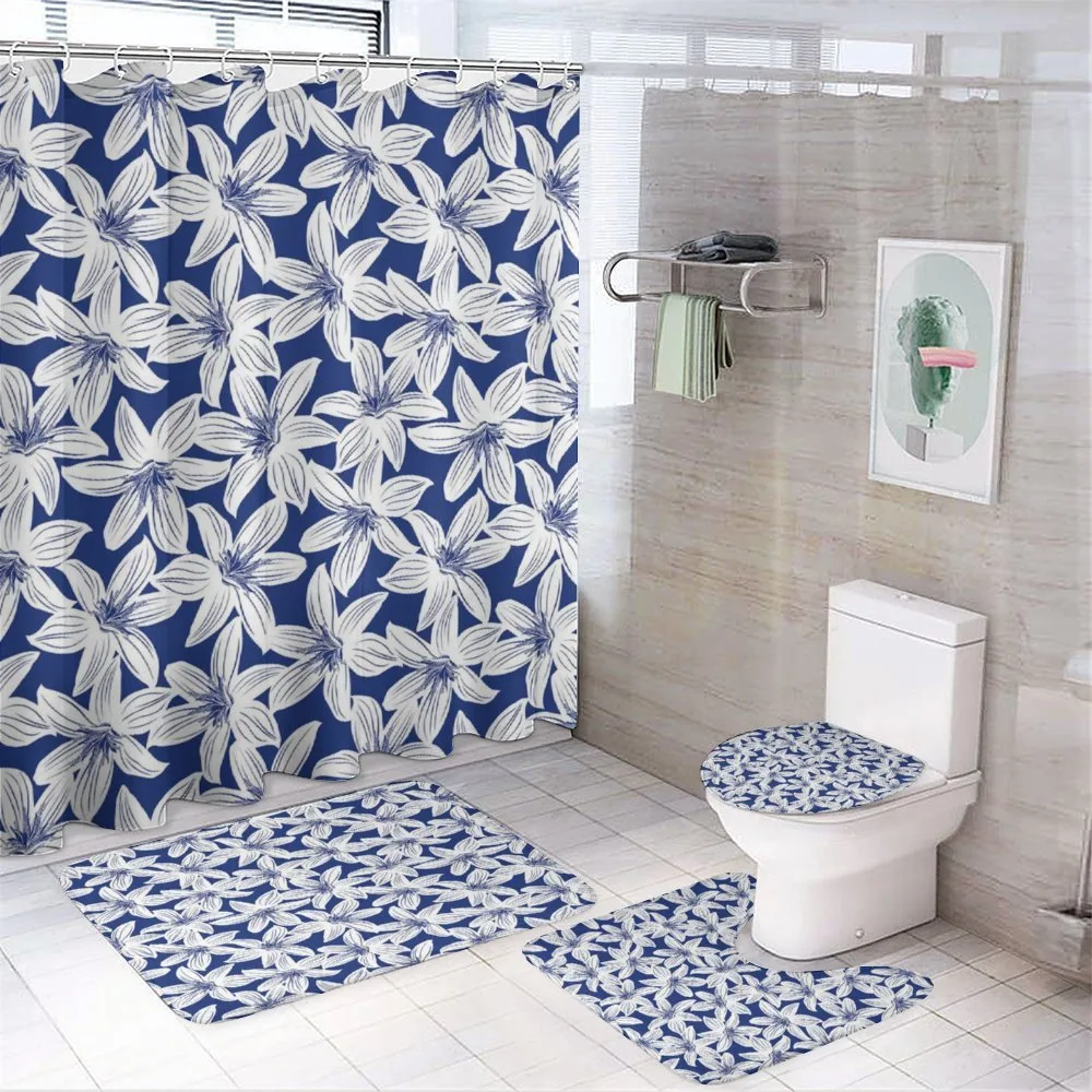 Hibiscus Flower Petals — 4-Piece Bathroom Set preview