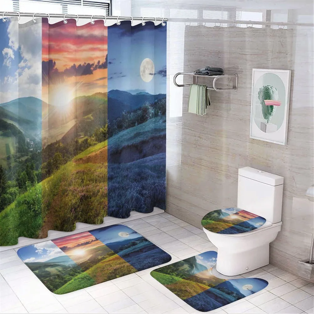 Mountain Forest View — 4-Piece Bathroom Set preview