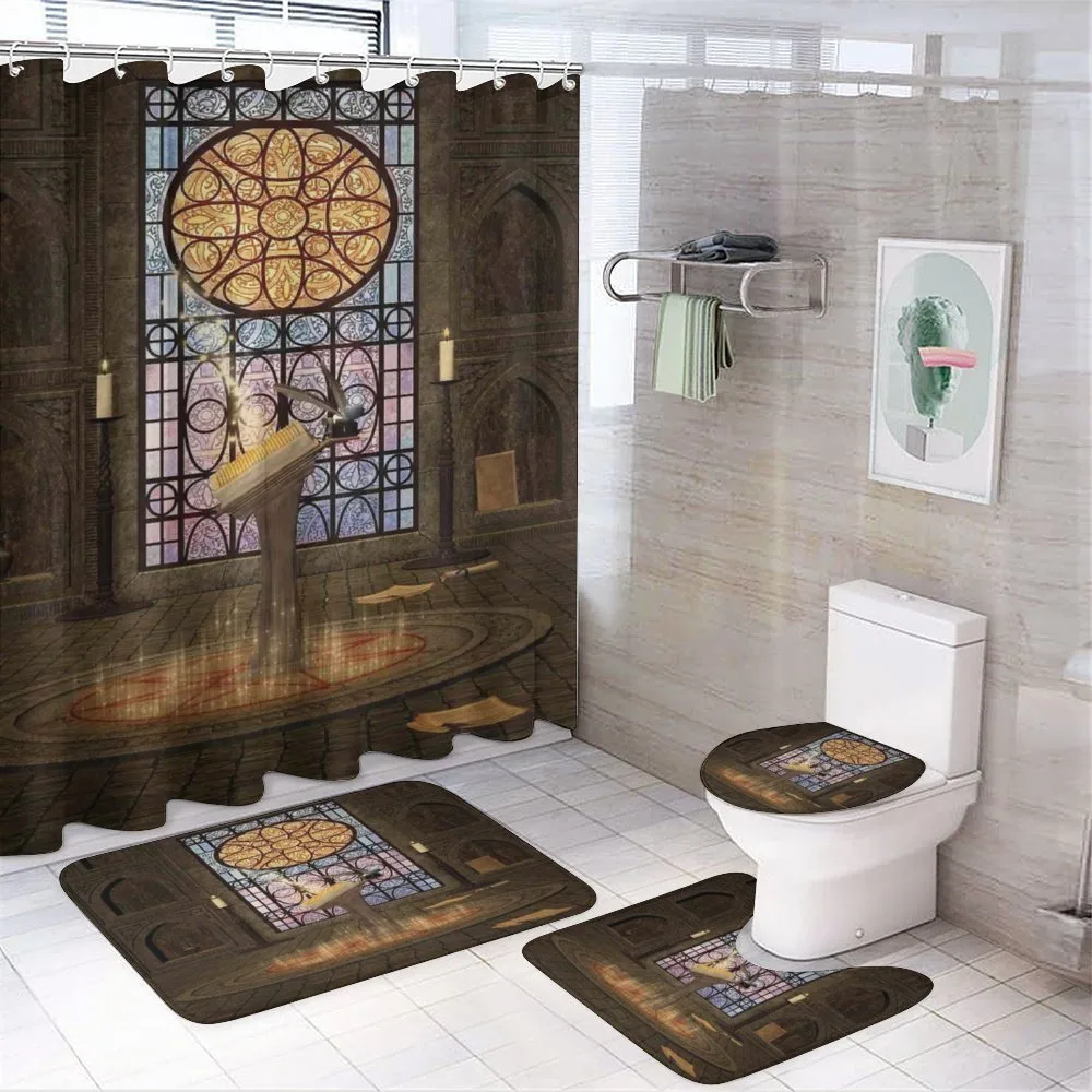 Pentagram Magic Candles — 4-Piece Bathroom Set preview