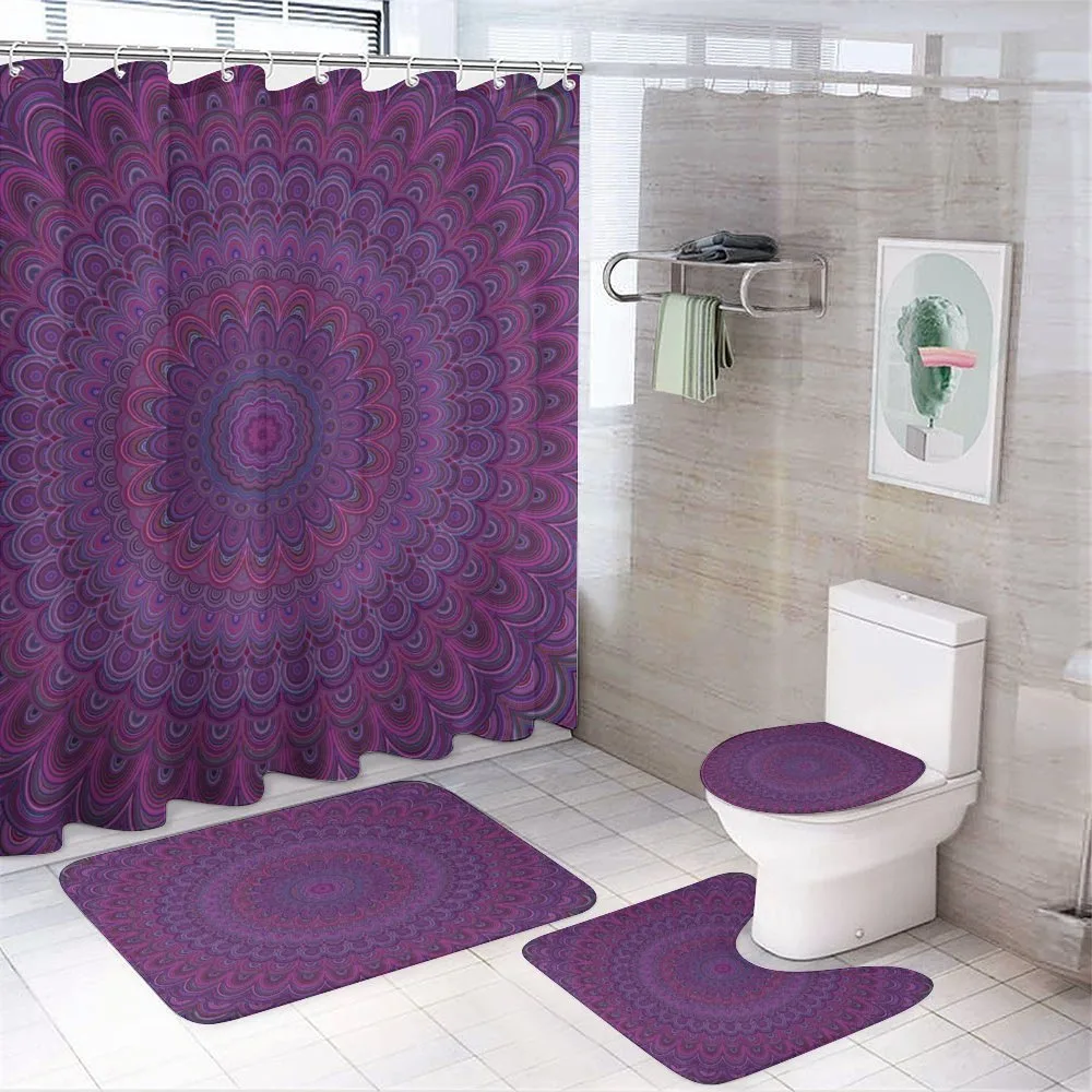 Vintage Purple Mandala — 4-Piece Bathroom Set preview
