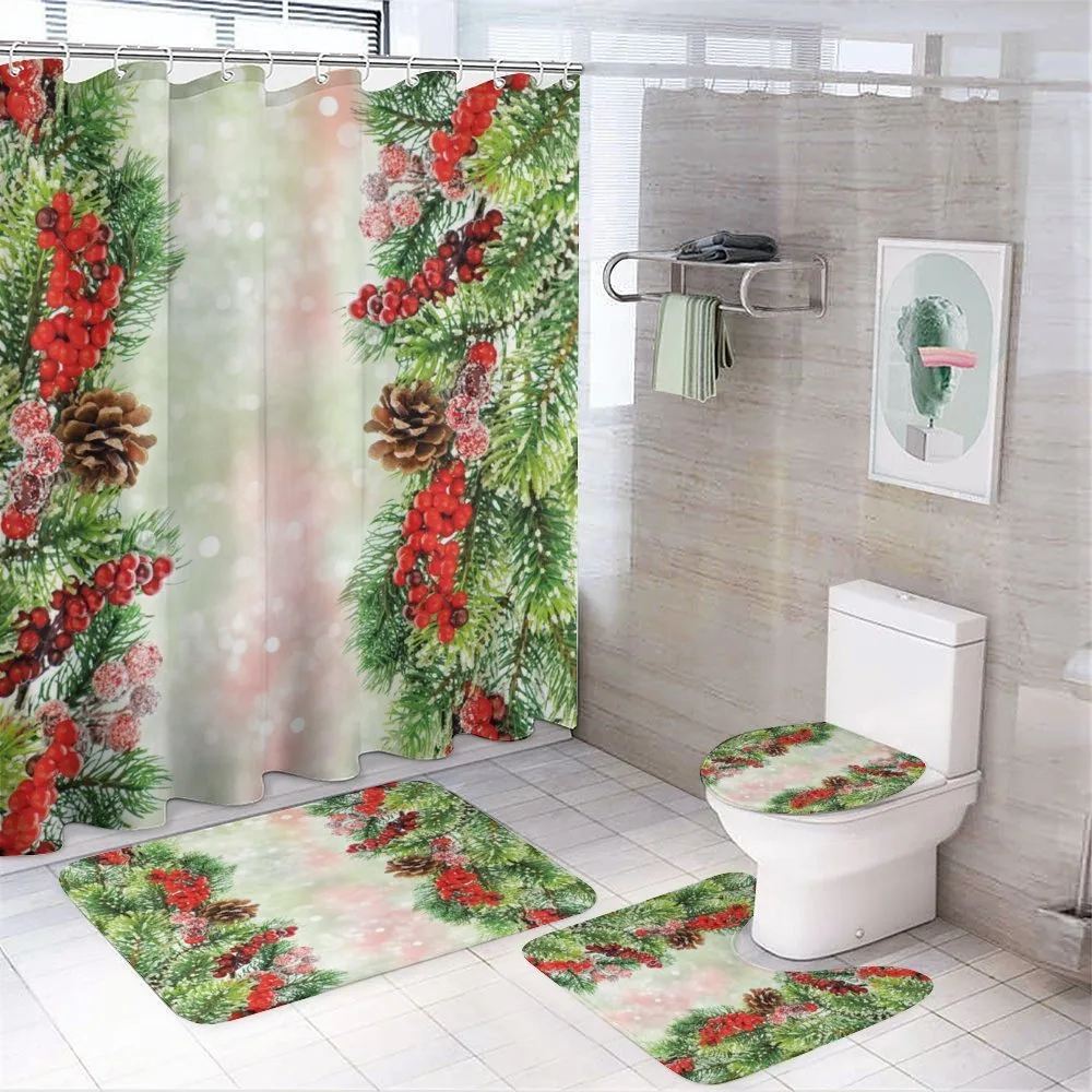 Vivid Branches Blurry 4-Piece Bathroom Set product video