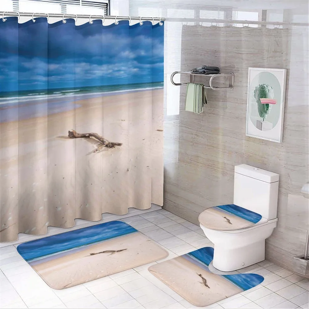 Deserted Sandy Beach — 4-Piece Bathroom Set preview