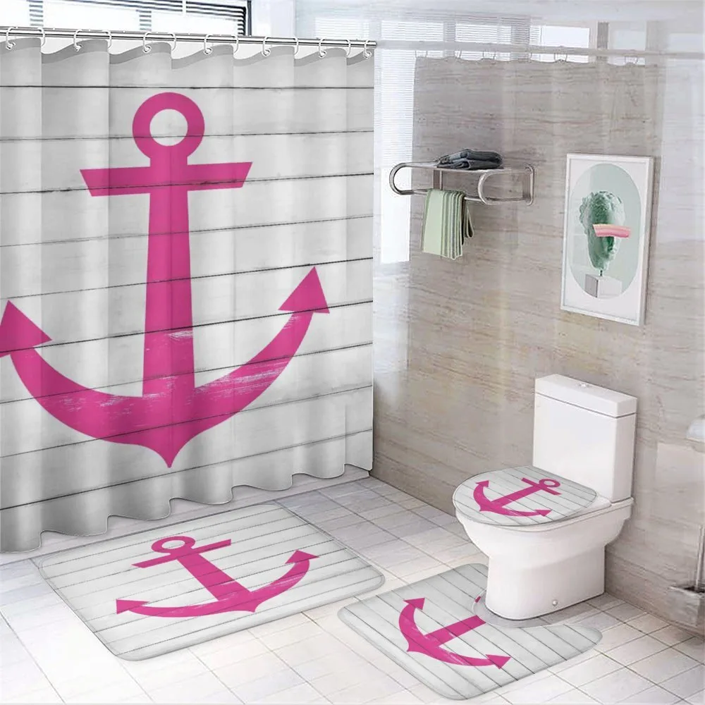 Rustic Wooden Planks — 4-Piece Bathroom Set preview