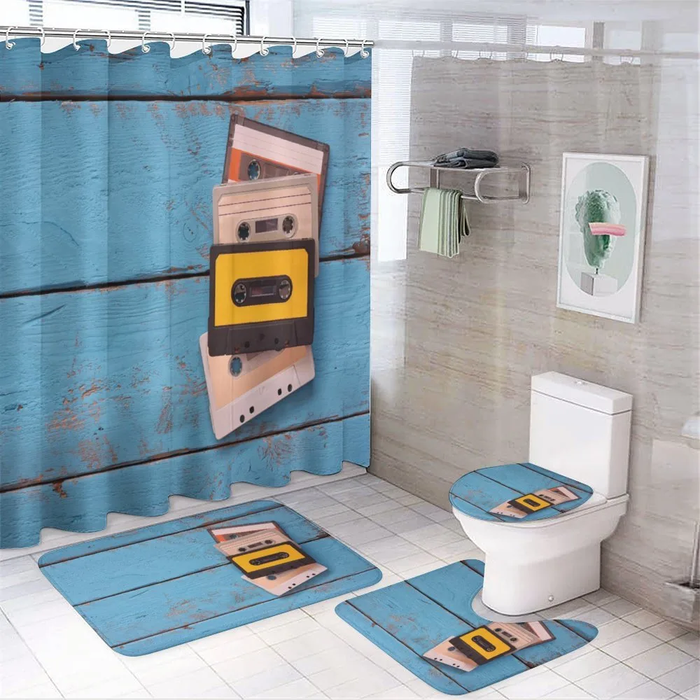 Vintage Cassette Tapes — 4-Piece Bathroom Set preview