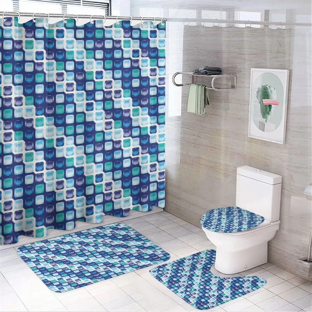 Vintage Mosaics Squares — 4-Piece Bathroom Set preview