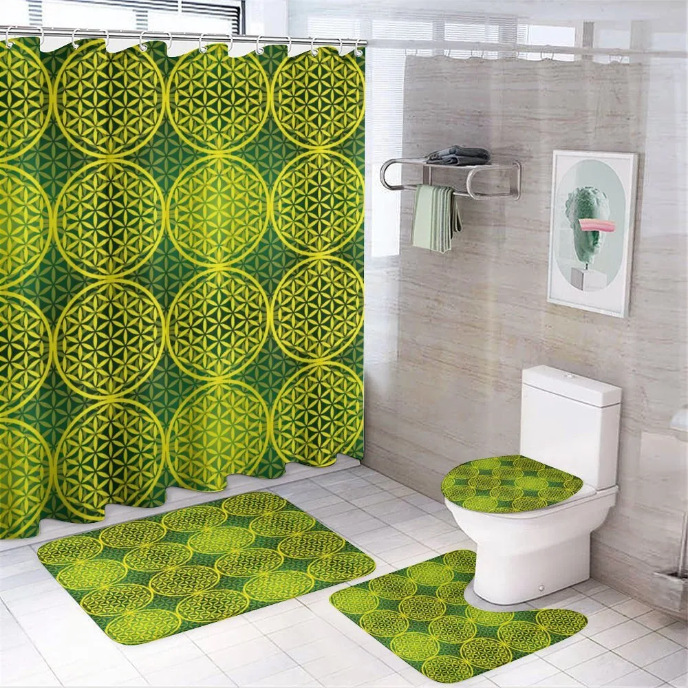 Vivid Flower of Life — 4-Piece Bathroom Set preview