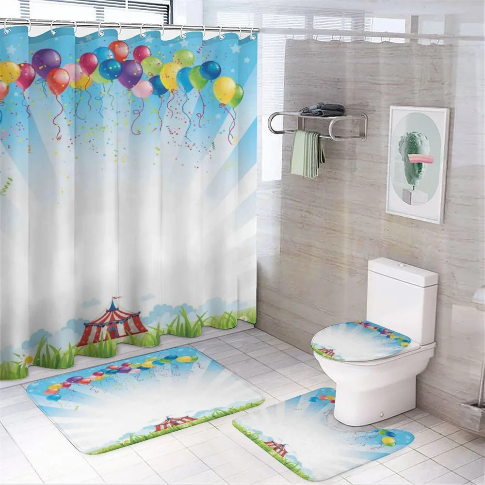 Balloon Clear Sky Travel — 4-Piece Bathroom Set preview