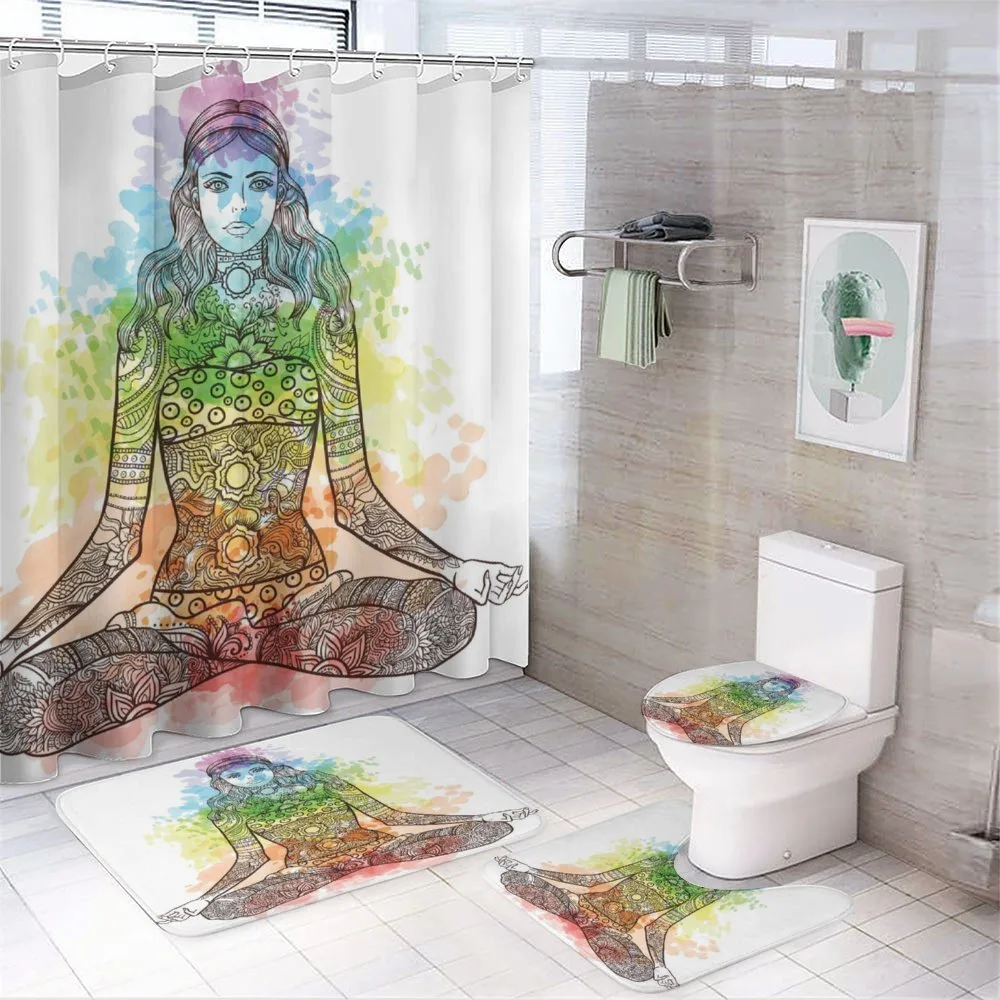 Ornate Woman Aura — 4-Piece Bathroom Set preview