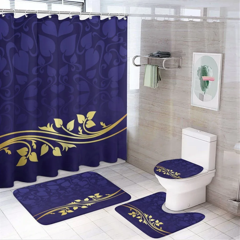 Romantic Royal Leaves — 4-Piece Bathroom Set preview