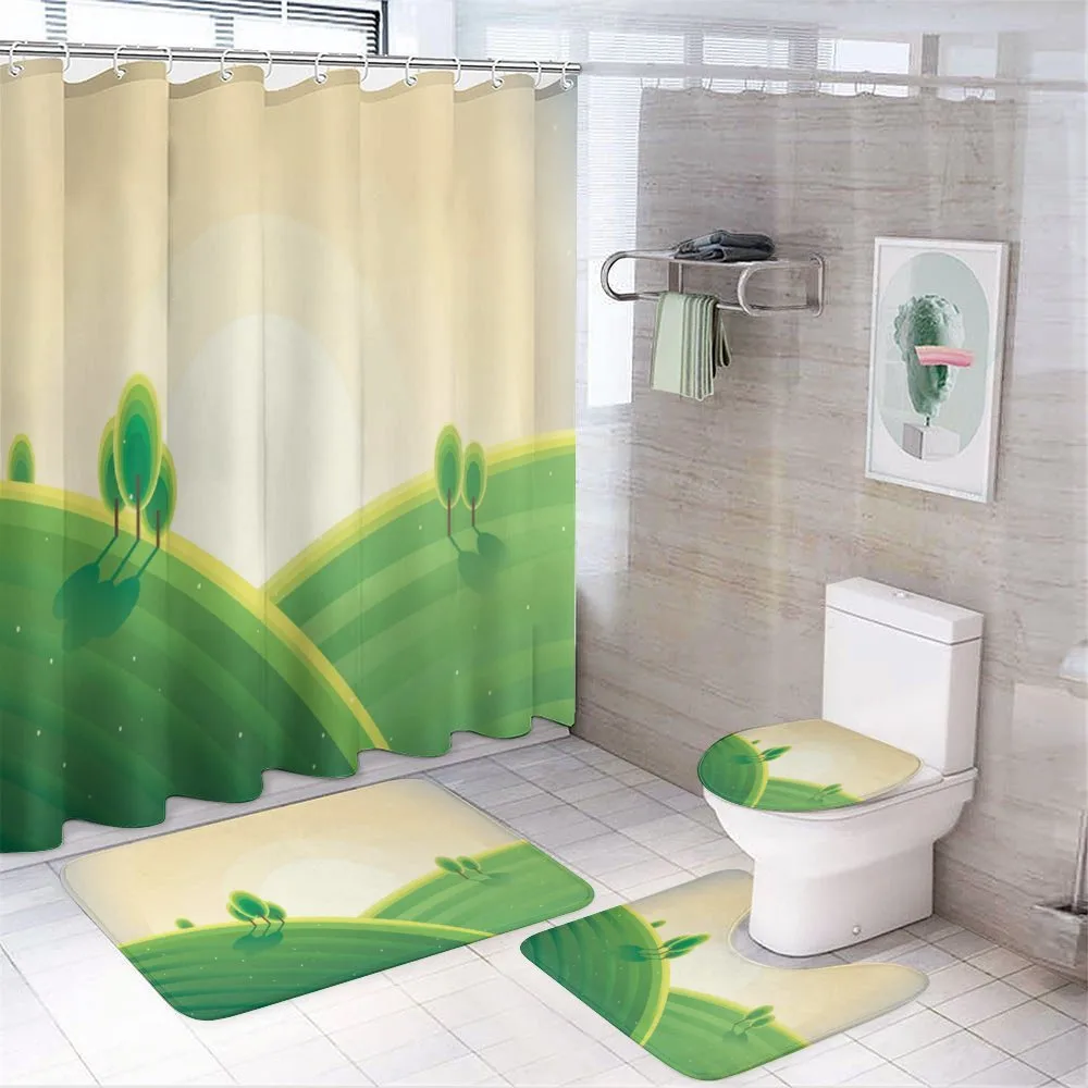 Rural Landscape Hills — 4-Piece Bathroom Set preview