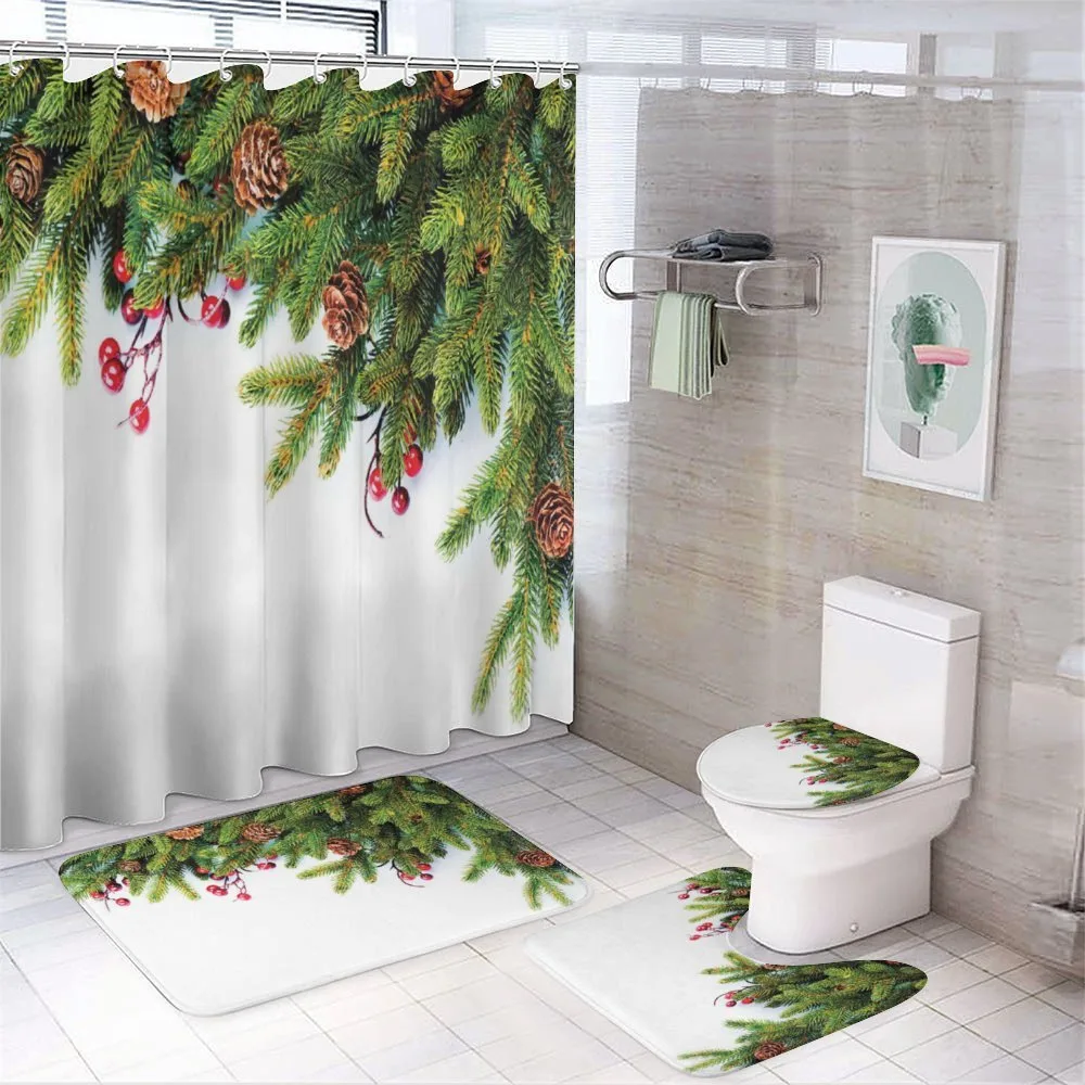 Tree Branches Cones — 4-Piece Bathroom Set preview