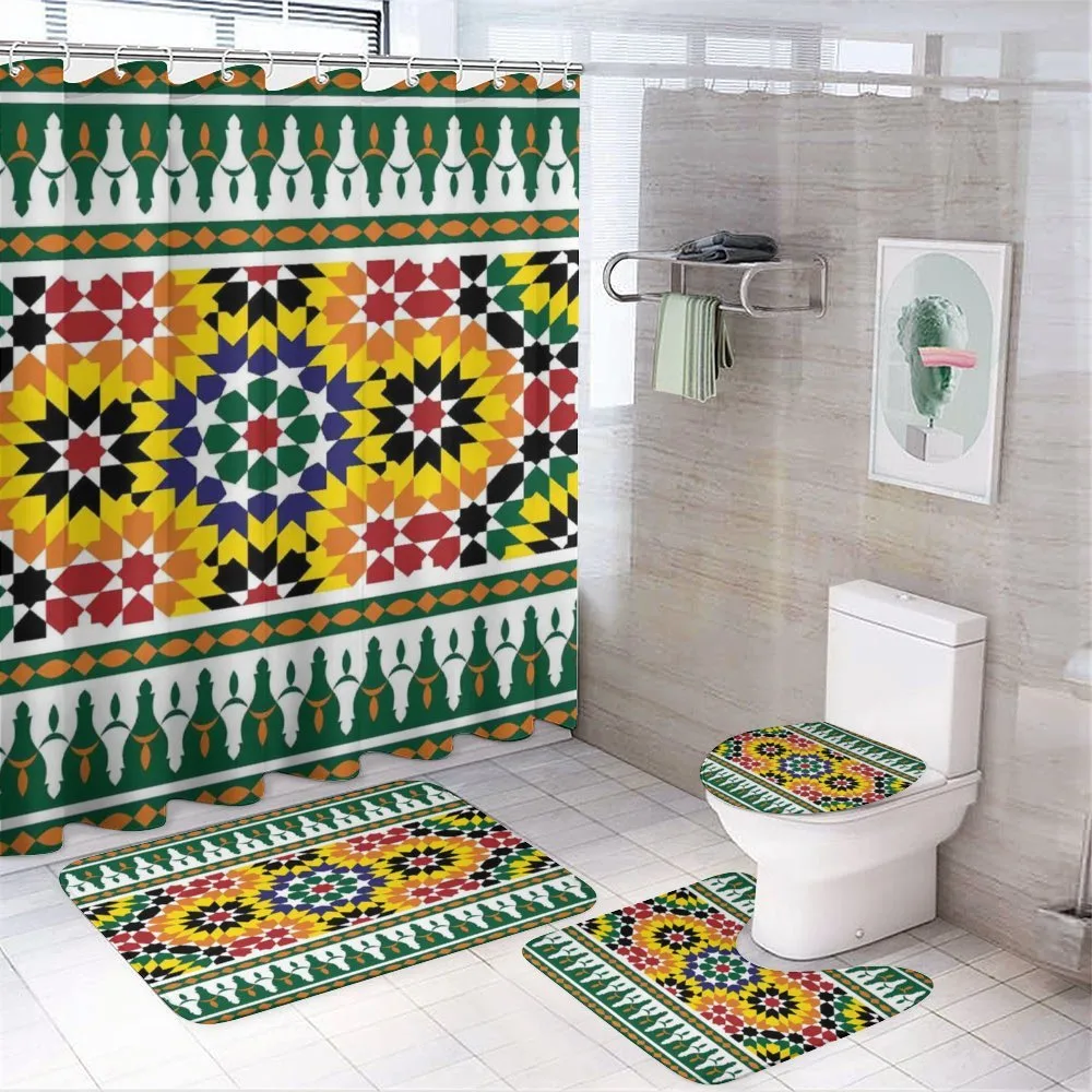 Vibrant Pattern — 4-Piece Bathroom Set preview