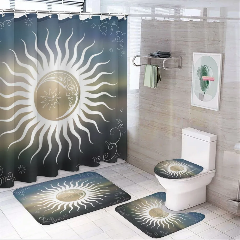 Celestial Body Silhouettes 4-Piece Bathroom Set product video